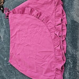 Kaileigh Faux Wrap Skirt,Size Large,EUC, Magenta